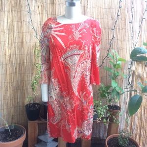 Alice & Trixie 3/4 Ruched Sleeve Dress Silk Small